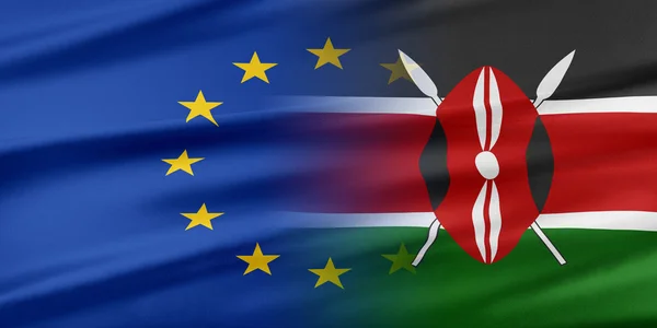 Europeiska unionen och Kenya. — Stockfoto