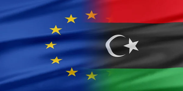 Unione europea e Libia . — Foto Stock