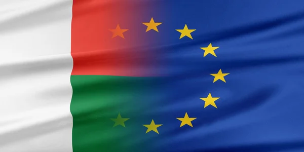 Unii Europejskiej i Madagaskaru. — Zdjęcie stockowe