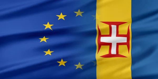 European Union and Madeira. — Stock Photo, Image
