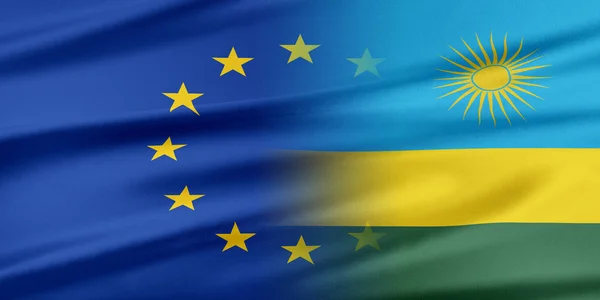 European Union and Rwanda. — Stock Photo, Image