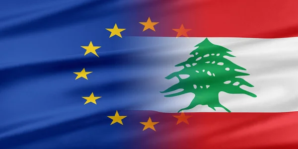 European Union and Lebanon. — Stock Photo, Image