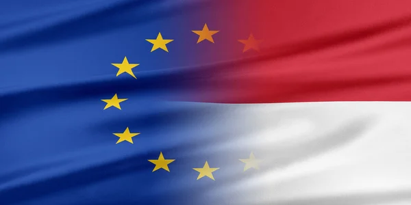 Unione europea e Indonesia . — Foto Stock