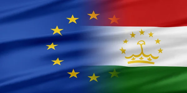 União Europeia e Tajiquistão . — Fotografia de Stock