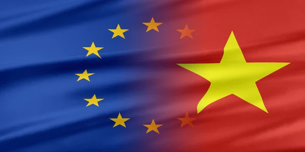 Evropské unie a Vietnamem. — Stock fotografie
