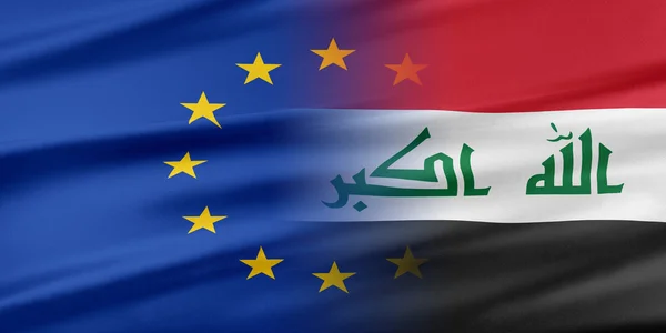 Unione europea e Iraq . — Foto Stock