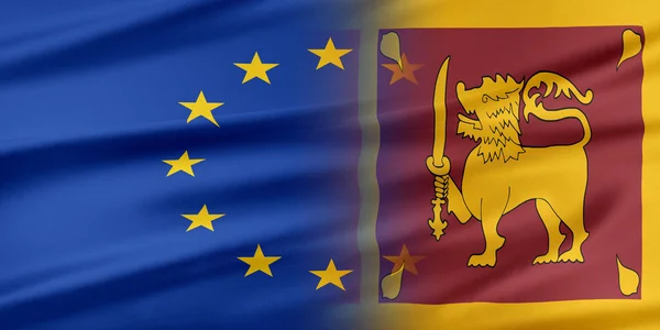 European Union and Sri Lanka. — Stock Photo, Image