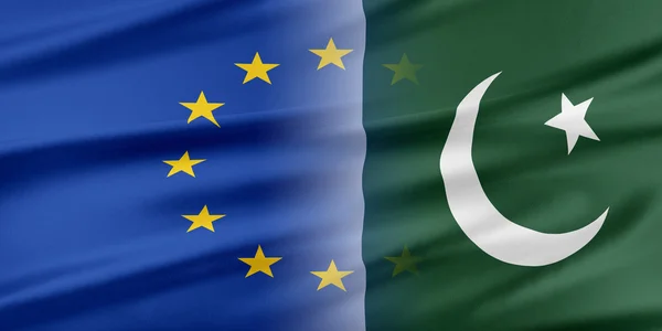 यूरोपीय संघ और पाकिस्तान . — स्टॉक फ़ोटो, इमेज