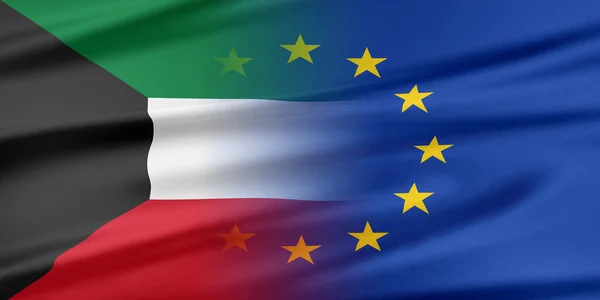 Unione europea e Kuwait . — Foto Stock