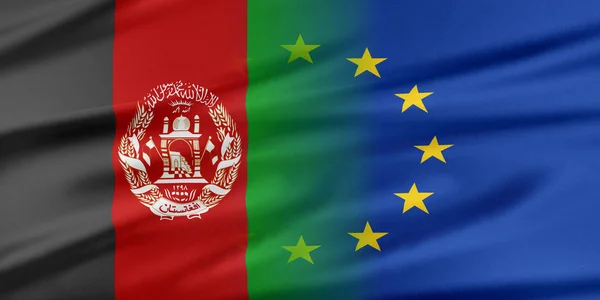 European Union and Afghanistan. — Stock Photo, Image