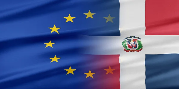 European Union and Dominican Republic. — Stock Photo, Image