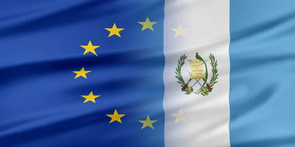 欧州連合とグアテマラ. — ストック写真