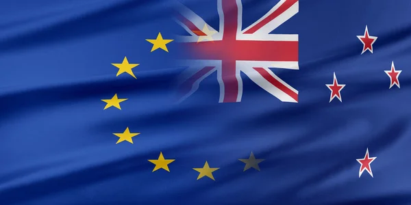 Unione europea e Nuova Zelanda . — Foto Stock