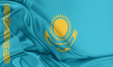 Kazakistan bayrağı. 