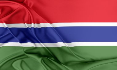 Gambiya bayrağı. 