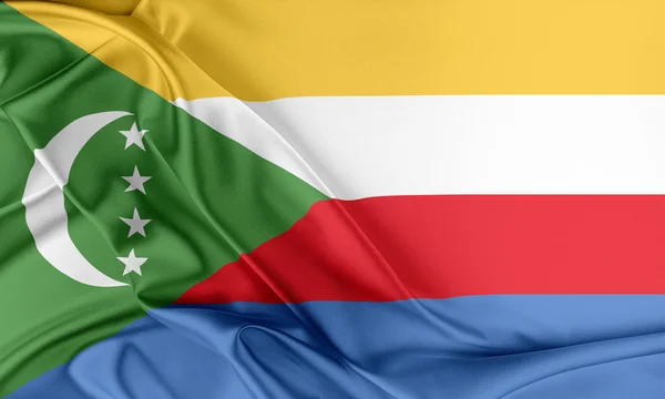 Comoros Flag. — Zdjęcie stockowe