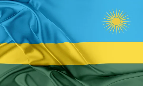 Vlajka Rwandy. — Stock fotografie