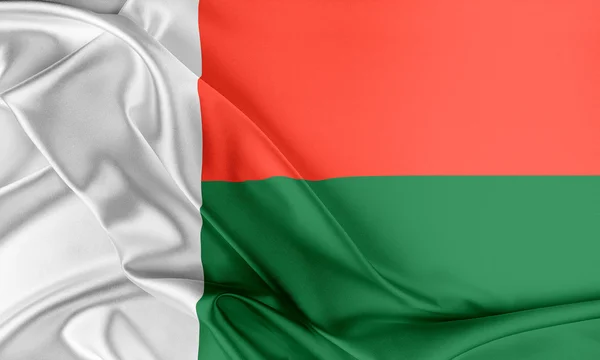 Madagaszkár zászló. — Stock Fotó