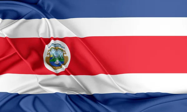 Costa Rica Flag. — Stock Photo, Image