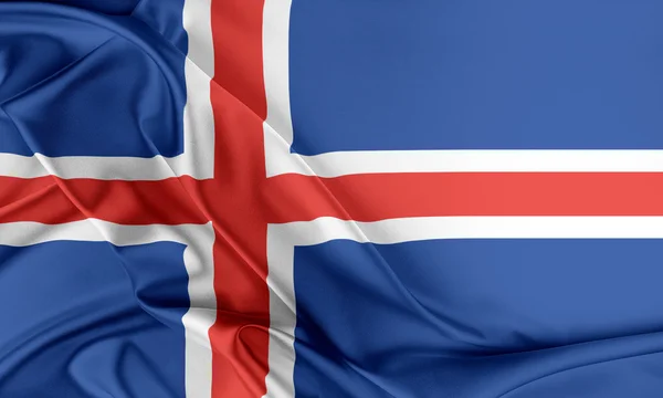Islandia bandera . — Foto de Stock