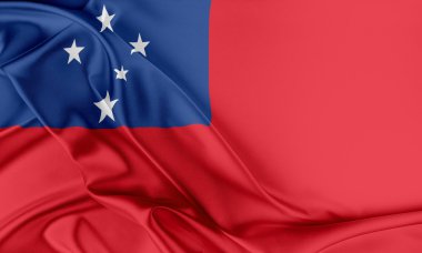 Bağımsız Samoa Devleti bayrağı. 