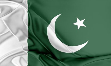 Pakistan bayrağı. 