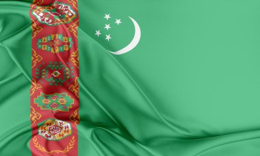 Türkmenistan bayrağı. 