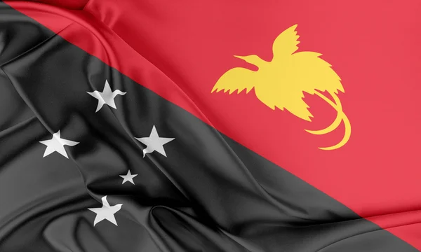 Papua New Guinea Flag. — Stock Photo, Image