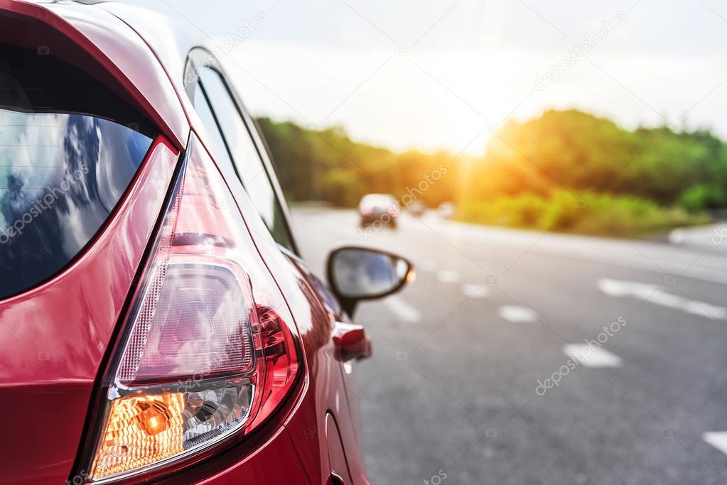 Car on the road.