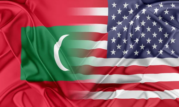 EUA e maldivas — Fotografia de Stock