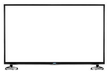 TV üzerinde izole beyaz arka plan ayarlamak.