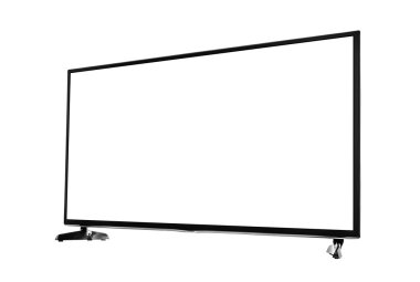 TV üzerinde izole beyaz arka plan ayarlamak.
