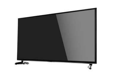 TV üzerinde izole beyaz arka plan ayarlamak.