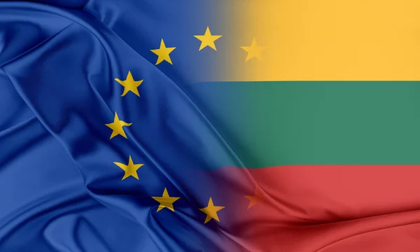 European Union and Lithuania. — Stock Photo, Image
