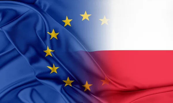 Unione europea e Polonia . — Foto Stock