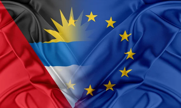 Unii Europejskiej i Antigui i Barbudy. — Zdjęcie stockowe