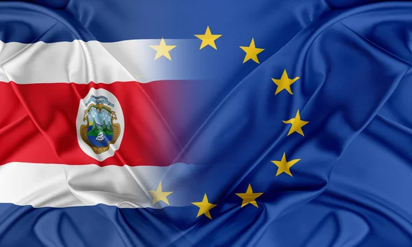 Unii Europejskiej i Costa Rica. — Zdjęcie stockowe