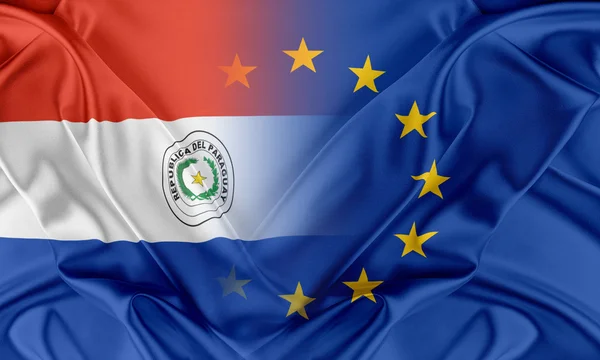 Європейський Союз і Парагвай. — стокове фото