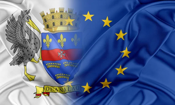 European Union and Saint Barthelemy. — Stock Photo, Image