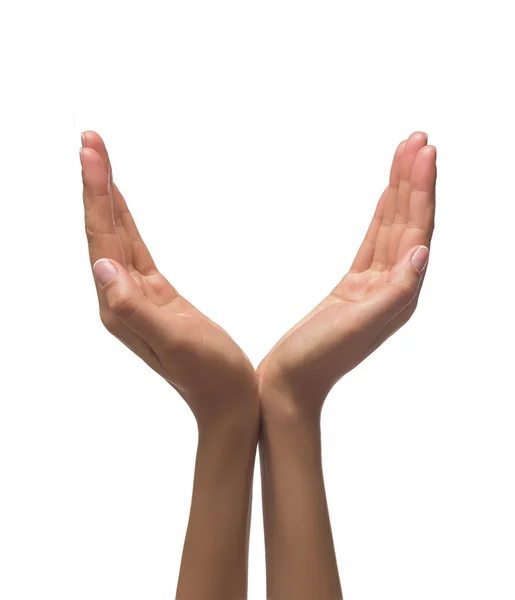 Kadın açılan eller — Stok fotoğraf