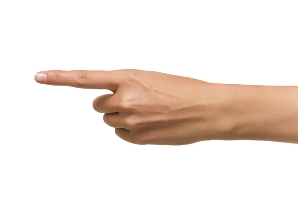 Insan eli işaret parmağı ile — Stok fotoğraf
