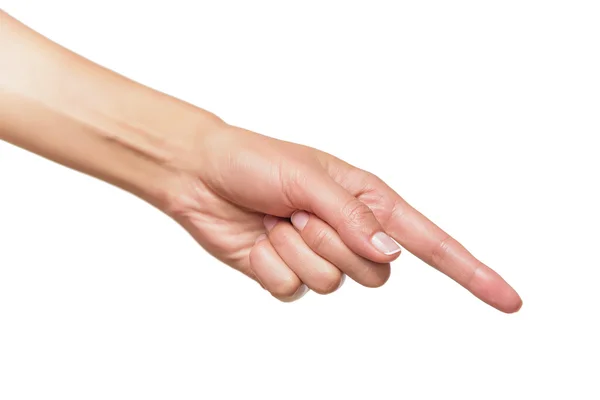 Human hand point with finger — Stock Photo, Image