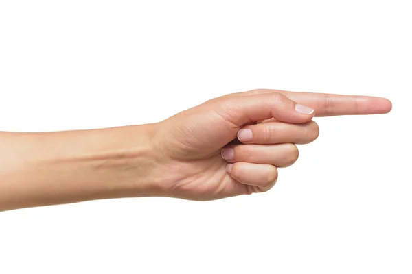 Menselijke hand wijs met vinger — Stockfoto