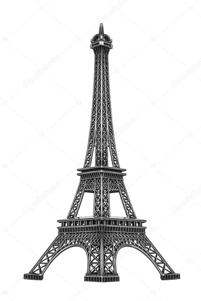 Eiffel tower isolated.