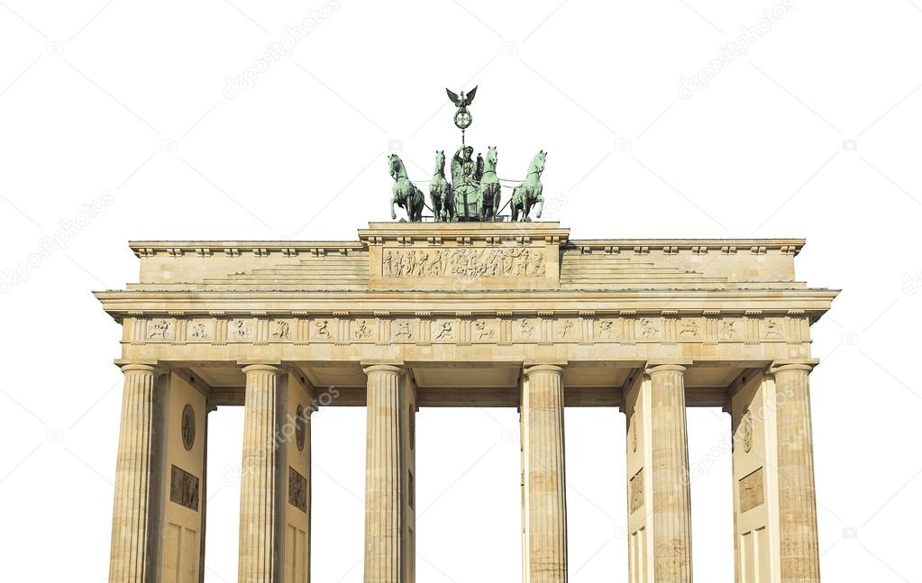 Brandenburg Gate isolated.
