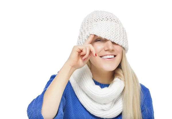 Menina bonita emroupas de inverno . — Fotografia de Stock