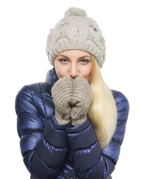 Frau in Winterkleidung. — Stockfoto