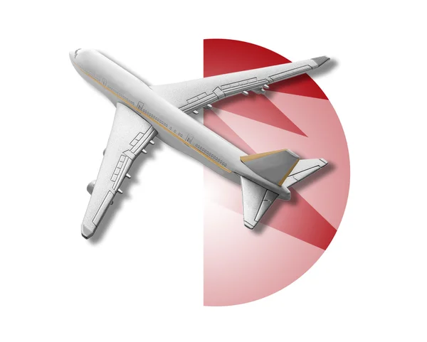 Plane and Malta flag. — Stock Photo, Image