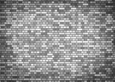 Gri tuğla duvar.