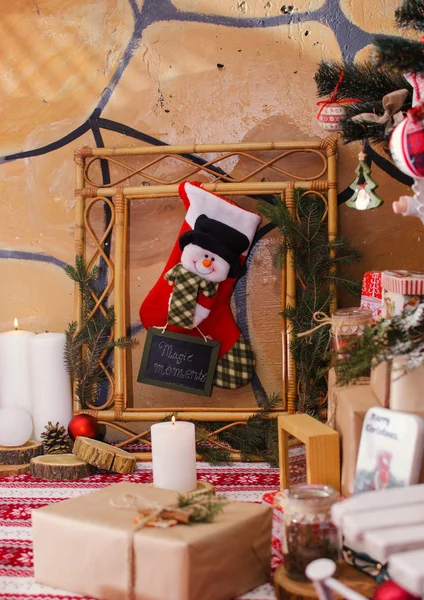 Christmas cozy interior — Stock Photo, Image